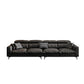 Waterproof Square Arm Sectionals 27.56"High Cushion Back Sofa,Black 102"L x 40"W x 28"H Down Clearhalo 'furn' 'furn_sectionals' 'Furniture' 'furniture_sectionals' 'Living Room Furniture' 'Sectionals' 4934456