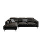 Waterproof Square Arm Sectionals 27.56"High Cushion Back Sofa,Black 110"L x 40"W x 28"H Latex Clearhalo 'furn' 'furn_sectionals' 'Furniture' 'furniture_sectionals' 'Living Room Furniture' 'Sectionals' 4934457