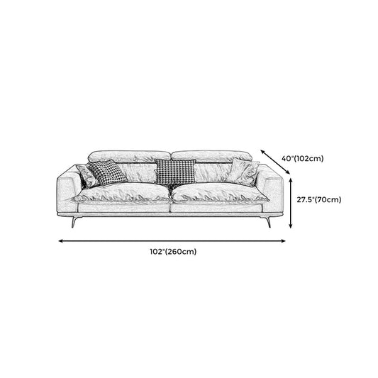 Waterproof Square Arm Sectionals 27.56"High Cushion Back Sofa,Black Clearhalo 'furn' 'furn_sectionals' 'Furniture' 'furniture_sectionals' 'Living Room Furniture' 'Sectionals' 4934460