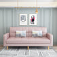 Nordic 59.06"L x 26.77"W x 32.28"H Square Arm Sectional Tight Back Sofa with Storage Pink Faux Leather Without Ottoman Clearhalo 'furn' 'furn_sectionals' 'Furniture' 'furniture_sectionals' 'Living Room Furniture' 'Sectionals' 4934470