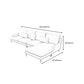 126.0"L √ó 66.9"W √ó 35.8"H Faux Leather Recessed Arm Sectional Slipcovered Sofa and Chaise Clearhalo 'furn' 'furn_sectionals' 'Furniture' 'furniture_sectionals' 'Living Room Furniture' 'Sectionals' 4934512
