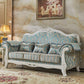 Traditional Rolled Arm Sofa Tufted Back Couch with Removable Cushions for Three People Peacock Blue Clearhalo 'Furniture' 'furniture_sofas' 'Living Room Furniture' 'Sofa' 'sofas' 4934581