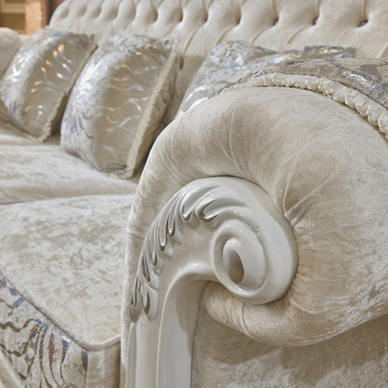 Traditional Rolled Arm Sofa Tufted Back Couch with Removable Cushions for Three People Clearhalo 'Furniture' 'furniture_sofas' 'Living Room Furniture' 'Sofa' 'sofas' 4934588