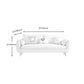 Scandinavian Square Arm Slipcovered Settee Velvet Tight Back Couch Clearhalo 'furn' 'furn_sofas' 'Furniture' 'furniture_sofas' 'Living Room Furniture' 'Sofa' 'sofas' 4934608
