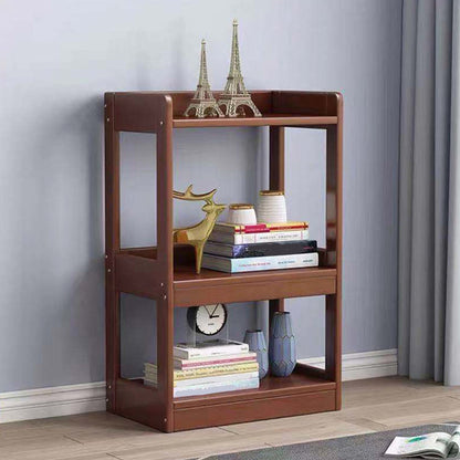 Open Back Shelf Bookcase Modern & Contemporary Bookshelf for Home Office Walnut 25.2"L x 11.8"W x 35.4"H Clearhalo 'Bookcases' 'Furniture' 'furniture_bookcases' 'Office Furniture' 4936471