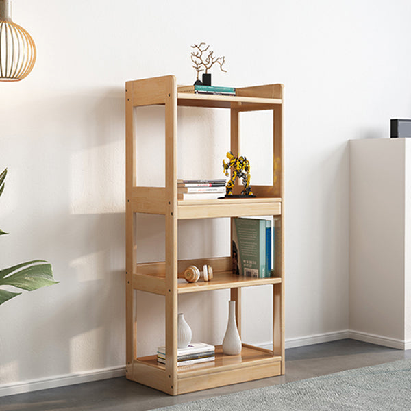 Open Back Shelf Bookcase Modern & Contemporary Bookshelf for Home Office Natural 25.2"L x 11.8"W x 49.6"H Clearhalo 'Bookcases' 'Furniture' 'furniture_bookcases' 'Office Furniture' 4936477