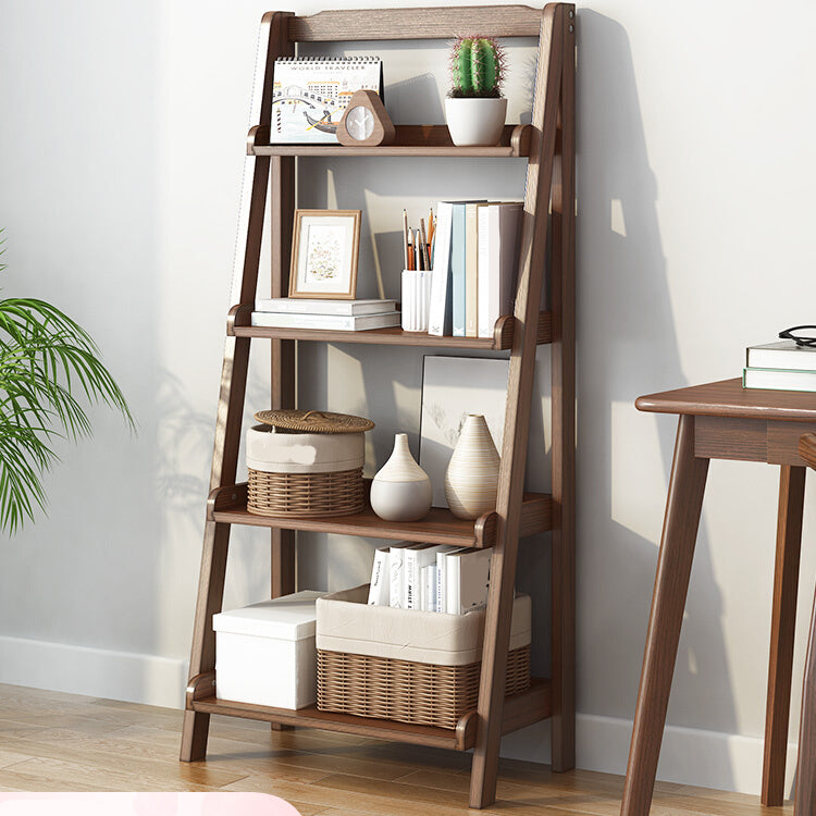 Modern Style Ladder Bookcase Open Back Solid Wood Bookshelf for Home Clearhalo 'Bookcases' 'furn' 'furn_bookcases' 'Furniture' 'furniture_bookcases' 'Office Furniture' 4936500