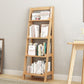 Modern Style Ladder Bookcase Open Back Solid Wood Bookshelf for Home 17.7"L x 13.4"W x 55.1"H Natural Clearhalo 'Bookcases' 'furn' 'furn_bookcases' 'Furniture' 'furniture_bookcases' 'Office Furniture' 4936501