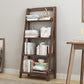 Modern Style Ladder Bookcase Open Back Solid Wood Bookshelf for Home 23.6"L x 13.4"W x 55.1"H Walnut Clearhalo 'Bookcases' 'furn' 'furn_bookcases' 'Furniture' 'furniture_bookcases' 'Office Furniture' 4936506