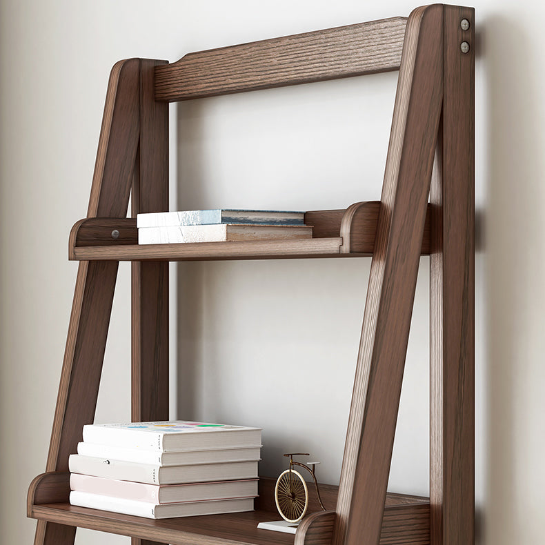 Modern Style Ladder Bookcase Open Back Solid Wood Bookshelf for Home Clearhalo 'Bookcases' 'furn' 'furn_bookcases' 'Furniture' 'furniture_bookcases' 'Office Furniture' 4936510