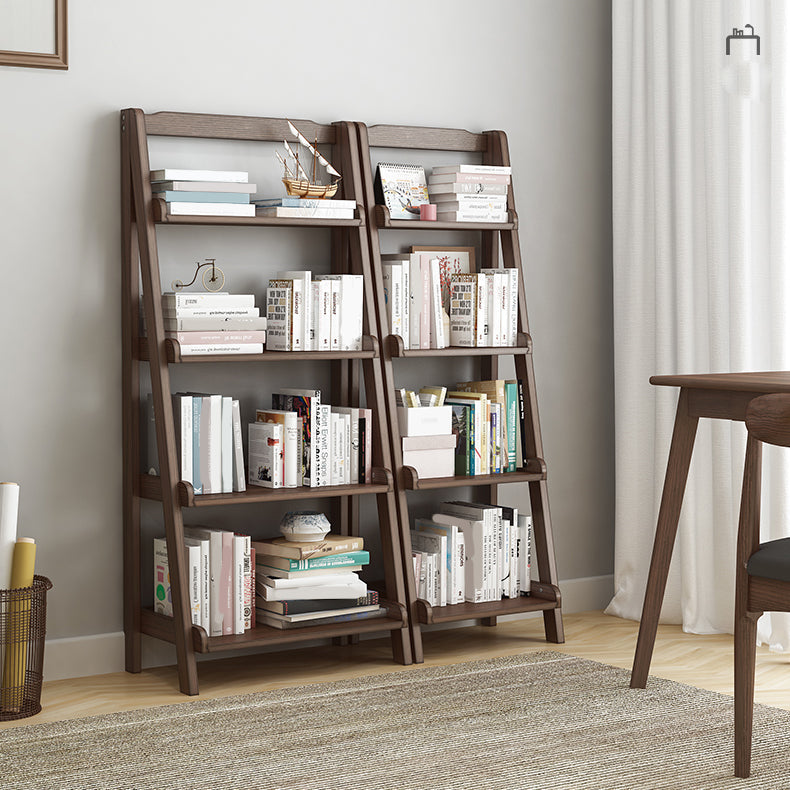 Modern Style Ladder Bookcase Open Back Solid Wood Bookshelf for Home Clearhalo 'Bookcases' 'furn' 'furn_bookcases' 'Furniture' 'furniture_bookcases' 'Office Furniture' 4936516