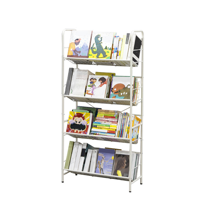 Modern Style Etagere Bookshelf Vertical Open Back Metal Bookcase for Home 27.6"L x 11.8"W x 54.7"H Clearhalo 'Bookcases' 'furn' 'furn_bookcases' 'Furniture' 'furniture_bookcases' 'Office Furniture' 4936541