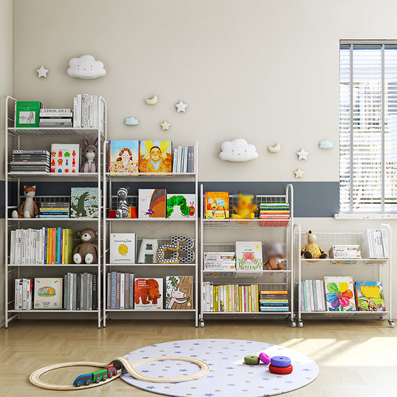 Modern Style Etagere Bookshelf Vertical Open Back Metal Bookcase for Home Clearhalo 'Bookcases' 'furn' 'furn_bookcases' 'Furniture' 'furniture_bookcases' 'Office Furniture' 4936551