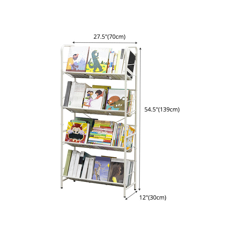 Modern Style Etagere Bookshelf Vertical Open Back Metal Bookcase for Home Clearhalo 'Bookcases' 'furn' 'furn_bookcases' 'Furniture' 'furniture_bookcases' 'Office Furniture' 4936556