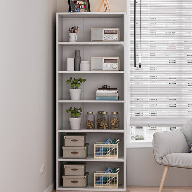 Modern Bookshelf Engineer Wood Standard Bookcase for Home Office 23.6"L x 11.8"W x 70.9"H White Clearhalo 'Bookcases' 'furn' 'furn_bookcases' 'Furniture' 'furniture_bookcases' 'Office Furniture' 4936565