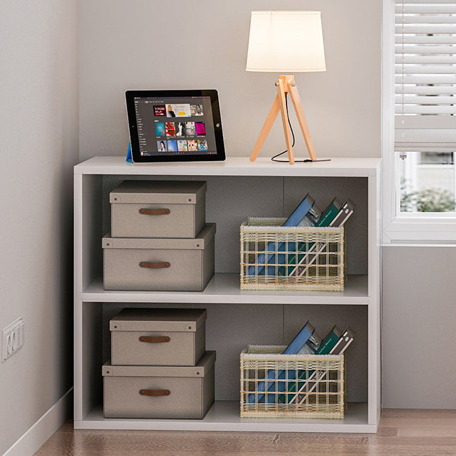 Modern Bookshelf Engineer Wood Standard Bookcase for Home Office 24"L x 12"W x 24"H White Clearhalo 'Bookcases' 'furn' 'furn_bookcases' 'Furniture' 'furniture_bookcases' 'Office Furniture' 4936571
