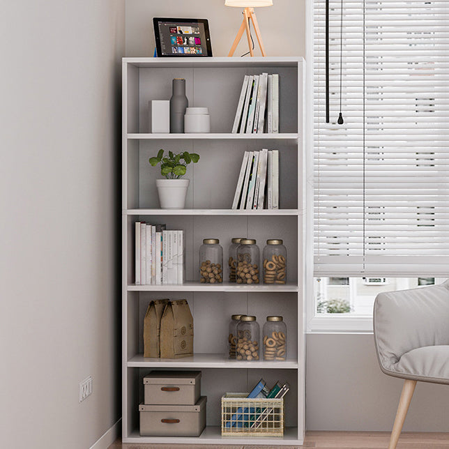 Modern Bookshelf Engineer Wood Standard Bookcase for Home Office 23.6"L x 11.8"W x 59.1"H White Clearhalo 'Bookcases' 'furn' 'furn_bookcases' 'Furniture' 'furniture_bookcases' 'Office Furniture' 4936574