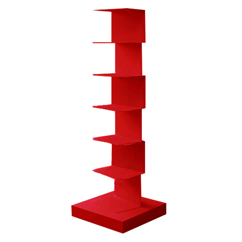 13.78"W Bookshelf Contemporary Style Invisible Bookcase for Office Study Room 13.8"L x 13.8"W x 42.9"H Red Clearhalo 'Bookcases' 'furn' 'furn_bookcases' 'Furniture' 'furniture_bookcases' 'Office Furniture' 4936589