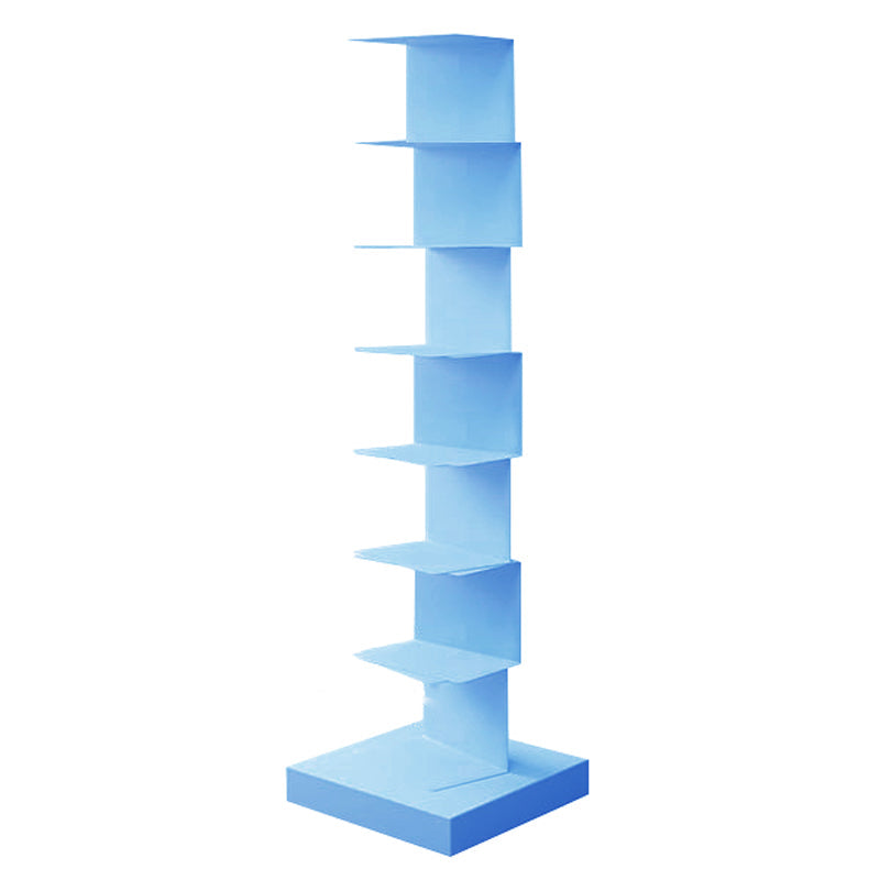 13.78"W Bookshelf Contemporary Style Invisible Bookcase for Office Study Room 13.8"L x 13.8"W x 49.6"H Blue Clearhalo 'Bookcases' 'furn' 'furn_bookcases' 'Furniture' 'furniture_bookcases' 'Office Furniture' 4936598