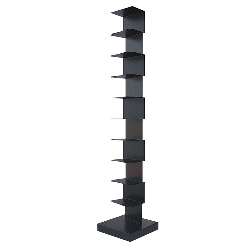 13.78"W Bookshelf Contemporary Style Invisible Bookcase for Office Study Room 13.8"L x 13.8"W x 70.1"H Black Clearhalo 'Bookcases' 'furn' 'furn_bookcases' 'Furniture' 'furniture_bookcases' 'Office Furniture' 4936604