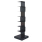 13.78"W Bookshelf Contemporary Style Invisible Bookcase for Office Study Room 13.8"L x 13.8"W x 49.6"H Black Clearhalo 'Bookcases' 'furn' 'furn_bookcases' 'Furniture' 'furniture_bookcases' 'Office Furniture' 4936610