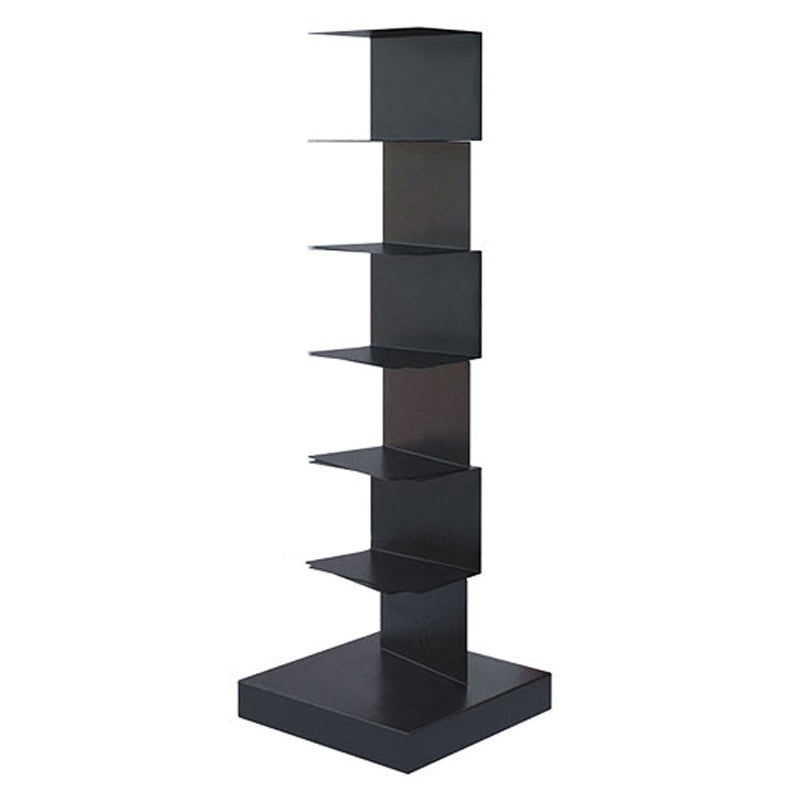 13.78"W Bookshelf Contemporary Style Invisible Bookcase for Office Study Room 13.8"L x 13.8"W x 42.9"H Black Clearhalo 'Bookcases' 'furn' 'furn_bookcases' 'Furniture' 'furniture_bookcases' 'Office Furniture' 4936611