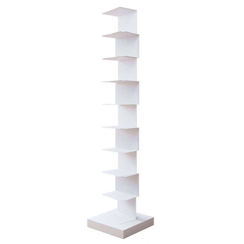 13.78"W Bookshelf Contemporary Style Invisible Bookcase for Office Study Room 13.8"L x 13.8"W x 63.4"H White Clearhalo 'Bookcases' 'furn' 'furn_bookcases' 'Furniture' 'furniture_bookcases' 'Office Furniture' 4936615