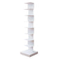 13.78"W Bookshelf Contemporary Style Invisible Bookcase for Office Study Room 13.8"L x 13.8"W x 56.7"H White Clearhalo 'Bookcases' 'furn' 'furn_bookcases' 'Furniture' 'furniture_bookcases' 'Office Furniture' 4936616