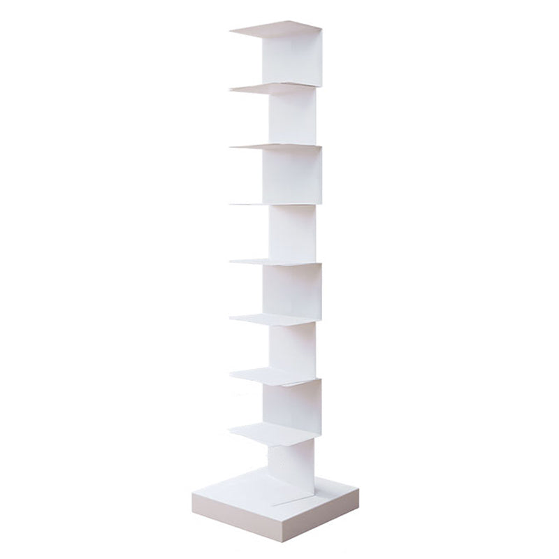13.78"W Bookshelf Contemporary Style Invisible Bookcase for Office Study Room 13.8"L x 13.8"W x 56.7"H White Clearhalo 'Bookcases' 'furn' 'furn_bookcases' 'Furniture' 'furniture_bookcases' 'Office Furniture' 4936616