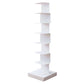 13.78"W Bookshelf Contemporary Style Invisible Bookcase for Office Study Room 13.8"L x 13.8"W x 49.6"H White Clearhalo 'Bookcases' 'furn' 'furn_bookcases' 'Furniture' 'furniture_bookcases' 'Office Furniture' 4936617