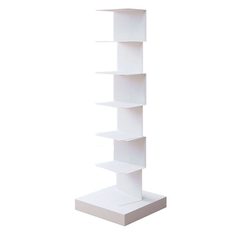 13.78"W Bookshelf Contemporary Style Invisible Bookcase for Office Study Room 13.8"L x 13.8"W x 42.9"H White Clearhalo 'Bookcases' 'furn' 'furn_bookcases' 'Furniture' 'furniture_bookcases' 'Office Furniture' 4936618