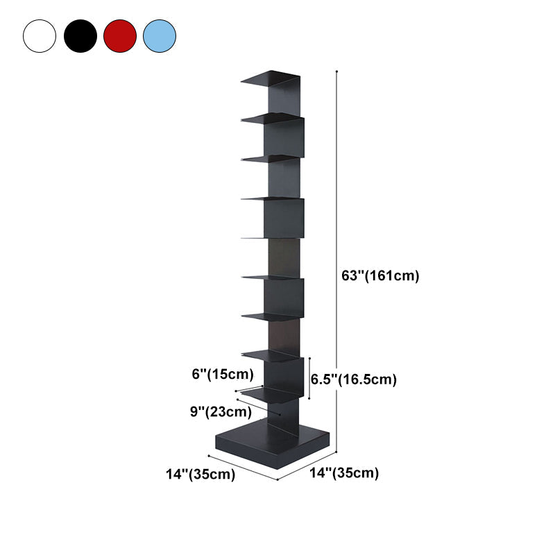 13.78"W Bookshelf Contemporary Style Invisible Bookcase for Office Study Room Clearhalo 'Bookcases' 'furn' 'furn_bookcases' 'Furniture' 'furniture_bookcases' 'Office Furniture' 4936624
