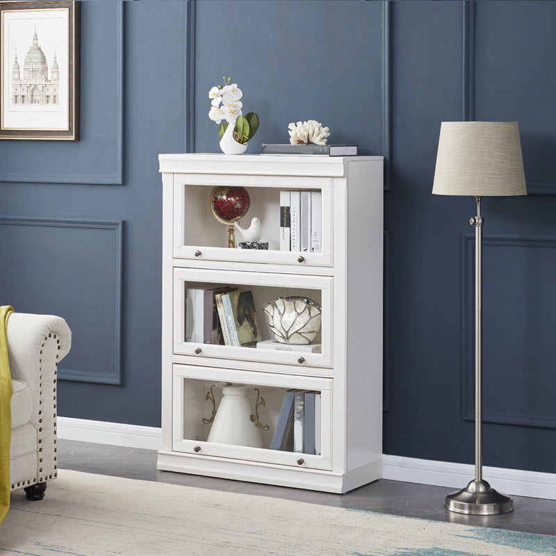 Modern Style Vertical Standard Bookcase Wooden Closed Back Bookshelf White Clearhalo 'Bookcases' 'furn' 'furn_bookcases' 'Furniture' 'furniture_bookcases' 'Office Furniture' 4936629