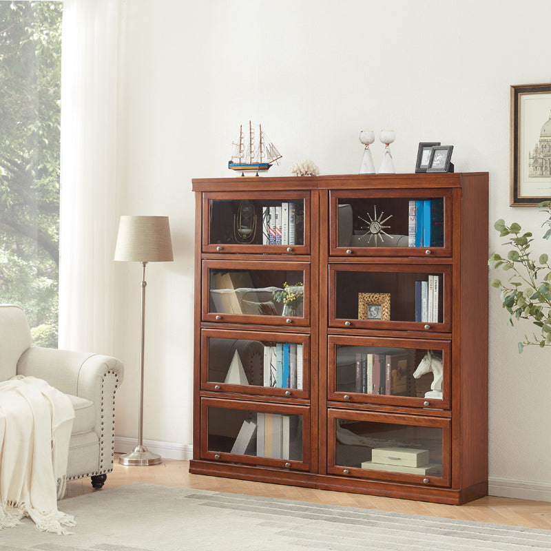 Modern Style Vertical Standard Bookcase Wooden Closed Back Bookshelf Clearhalo 'Bookcases' 'furn' 'furn_bookcases' 'Furniture' 'furniture_bookcases' 'Office Furniture' 4936630