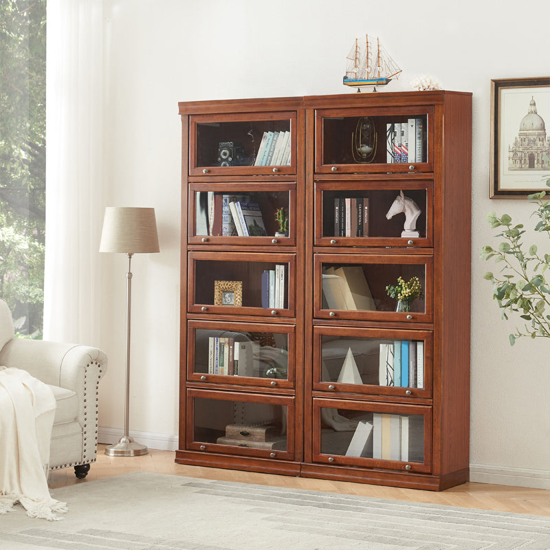 Modern Style Vertical Standard Bookcase Wooden Closed Back Bookshelf Clearhalo 'Bookcases' 'furn' 'furn_bookcases' 'Furniture' 'furniture_bookcases' 'Office Furniture' 4936641