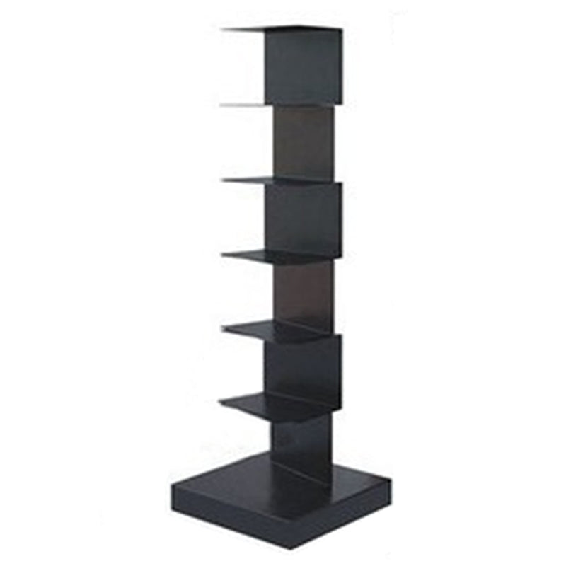 14"W Bookshelf Modern Style Invisible Bookcase for Office and Home 13.8"L x 13.8"W x 42.9"H Black Clearhalo 'Bookcases' 'furn' 'furn_bookcases' 'Furniture' 'furniture_bookcases' 'Office Furniture' 4936652
