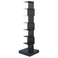 14"W Bookshelf Modern Style Invisible Bookcase for Office and Home 13.8"L x 13.8"W x 49.6"H Black Clearhalo 'Bookcases' 'furn' 'furn_bookcases' 'Furniture' 'furniture_bookcases' 'Office Furniture' 4936654