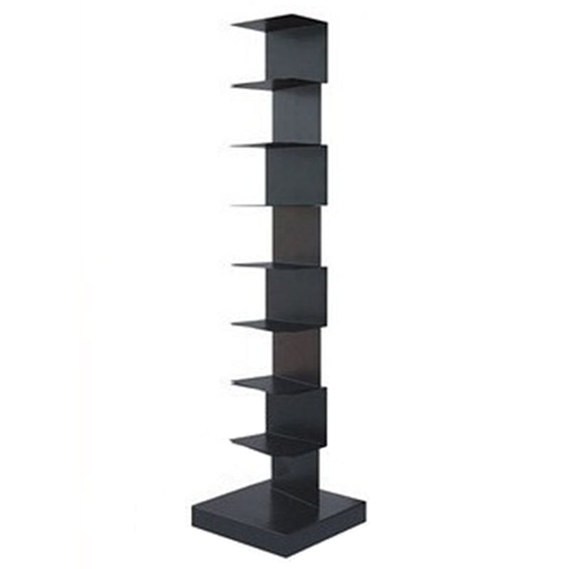 14"W Bookshelf Modern Style Invisible Bookcase for Office and Home 13.8"L x 13.8"W x 56.7"H Black Clearhalo 'Bookcases' 'furn' 'furn_bookcases' 'Furniture' 'furniture_bookcases' 'Office Furniture' 4936656