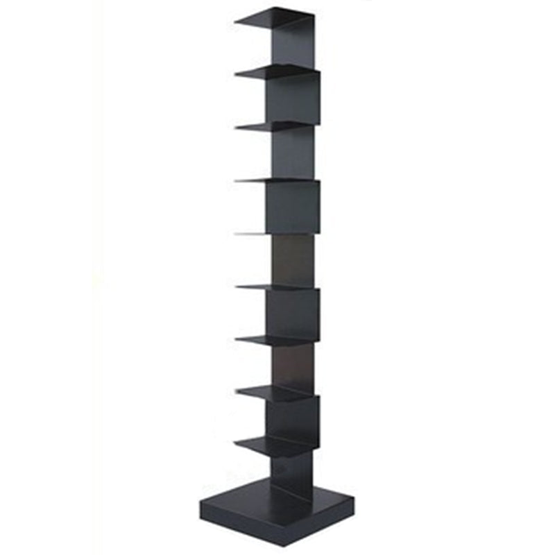 14"W Bookshelf Modern Style Invisible Bookcase for Office and Home 13.8"L x 13.8"W x 63.4"H Black Clearhalo 'Bookcases' 'furn' 'furn_bookcases' 'Furniture' 'furniture_bookcases' 'Office Furniture' 4936658