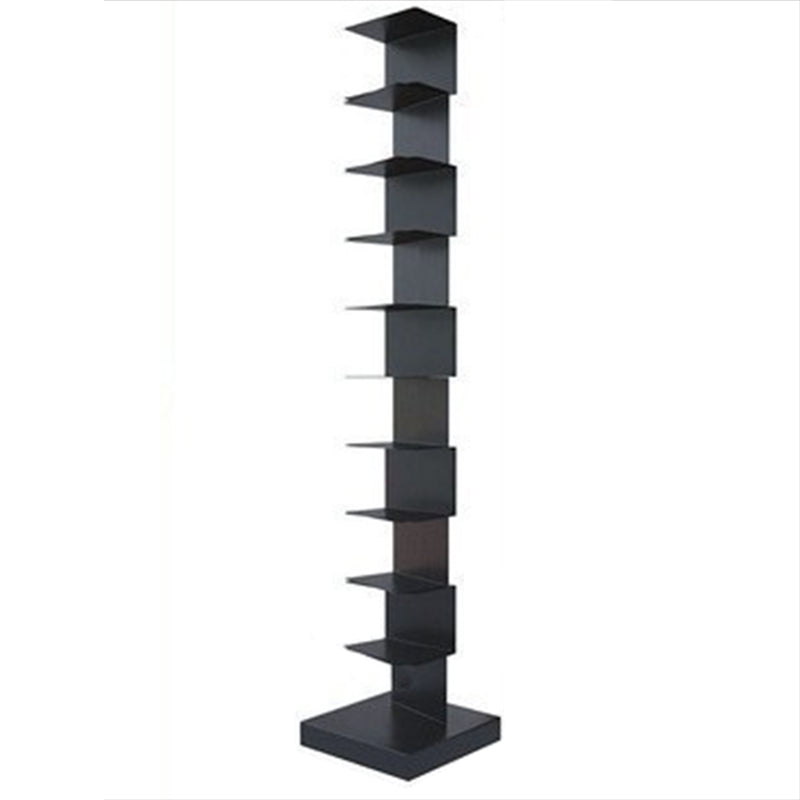 14"W Bookshelf Modern Style Invisible Bookcase for Office and Home 13.8"L x 13.8"W x 70.1"H Black Clearhalo 'Bookcases' 'furn' 'furn_bookcases' 'Furniture' 'furniture_bookcases' 'Office Furniture' 4936661
