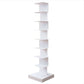 14"W Bookshelf Modern Style Invisible Bookcase for Office and Home 13.8"L x 13.8"W x 56.7"H White Clearhalo 'Bookcases' 'furn' 'furn_bookcases' 'Furniture' 'furniture_bookcases' 'Office Furniture' 4936669