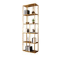 Contemporary Iron Open Etagere Bookshelf Multi Shelf Vertical Bookcase for Study Room 23.6"L x 9.8"W x 78.7"H Gold Clearhalo 'Bookcases' 'furn' 'furn_bookcases' 'Furniture' 'furniture_bookcases' 'Office Furniture' 4936679