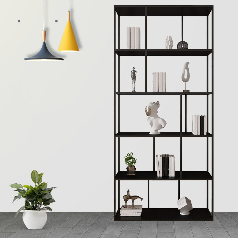 Contemporary Iron Open Etagere Bookshelf Multi Shelf Vertical Bookcase for Study Room Clearhalo 'Bookcases' 'furn' 'furn_bookcases' 'Furniture' 'furniture_bookcases' 'Office Furniture' 4936681