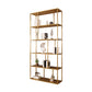 Contemporary Iron Open Etagere Bookshelf Multi Shelf Vertical Bookcase for Study Room 39.4"L x 9.8"W x 78.7"H Gold Clearhalo 'Bookcases' 'furn' 'furn_bookcases' 'Furniture' 'furniture_bookcases' 'Office Furniture' 4936685