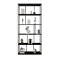Contemporary Iron Open Etagere Bookshelf Multi Shelf Vertical Bookcase for Study Room 31"L x 10"W x 71"H Black Clearhalo 'Bookcases' 'furn' 'furn_bookcases' 'Furniture' 'furniture_bookcases' 'Office Furniture' 4936687