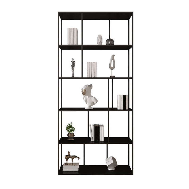 Contemporary Iron Open Etagere Bookshelf Multi Shelf Vertical Bookcase for Study Room 31"L x 10"W x 71"H Black Clearhalo 'Bookcases' 'furn' 'furn_bookcases' 'Furniture' 'furniture_bookcases' 'Office Furniture' 4936687