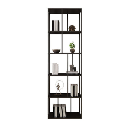 Contemporary Iron Open Etagere Bookshelf Multi Shelf Vertical Bookcase for Study Room 19.7"L x 9.8"W x 70.9"H Black Clearhalo 'Bookcases' 'furn' 'furn_bookcases' 'Furniture' 'furniture_bookcases' 'Office Furniture' 4936692