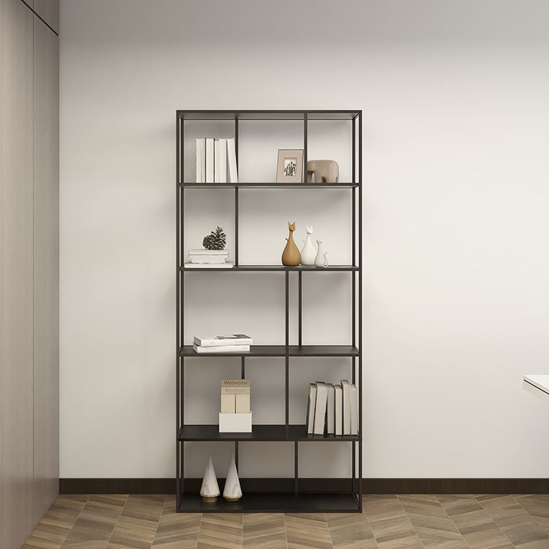 Contemporary Iron Open Etagere Bookshelf Multi Shelf Vertical Bookcase for Study Room Clearhalo 'Bookcases' 'furn' 'furn_bookcases' 'Furniture' 'furniture_bookcases' 'Office Furniture' 4936695