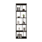 Contemporary Iron Open Etagere Bookshelf Multi Shelf Vertical Bookcase for Study Room 23.6"L x 9.8"W x 78.7"H Black Clearhalo 'Bookcases' 'furn' 'furn_bookcases' 'Furniture' 'furniture_bookcases' 'Office Furniture' 4936696