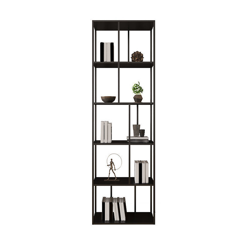 Contemporary Iron Open Etagere Bookshelf Multi Shelf Vertical Bookcase for Study Room 23.6"L x 9.8"W x 78.7"H Black Clearhalo 'Bookcases' 'furn' 'furn_bookcases' 'Furniture' 'furniture_bookcases' 'Office Furniture' 4936696